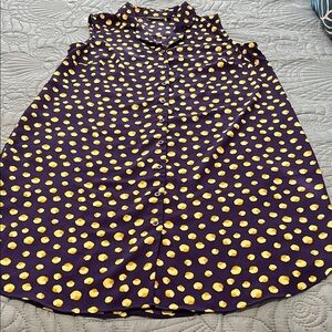 Apt. 9 Purple and Yellow Polka Dot Dress
